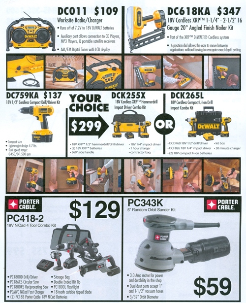 Beckerle lumber - DEWALT POWER TOOL SALE INFO