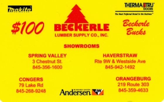 Beckerle lumber - Support your local Business's - Buy a GIFT card online
                                          contact us