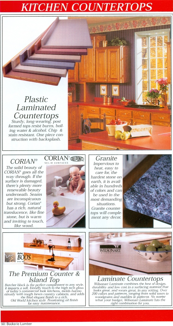 Beckerle Lumber Source Book - Kitchen Counter Tops