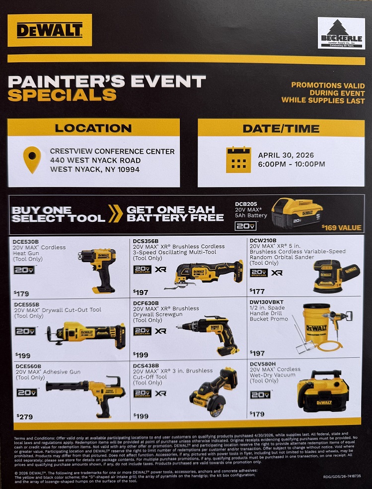 Beckerle lumber - DeWALT Sale